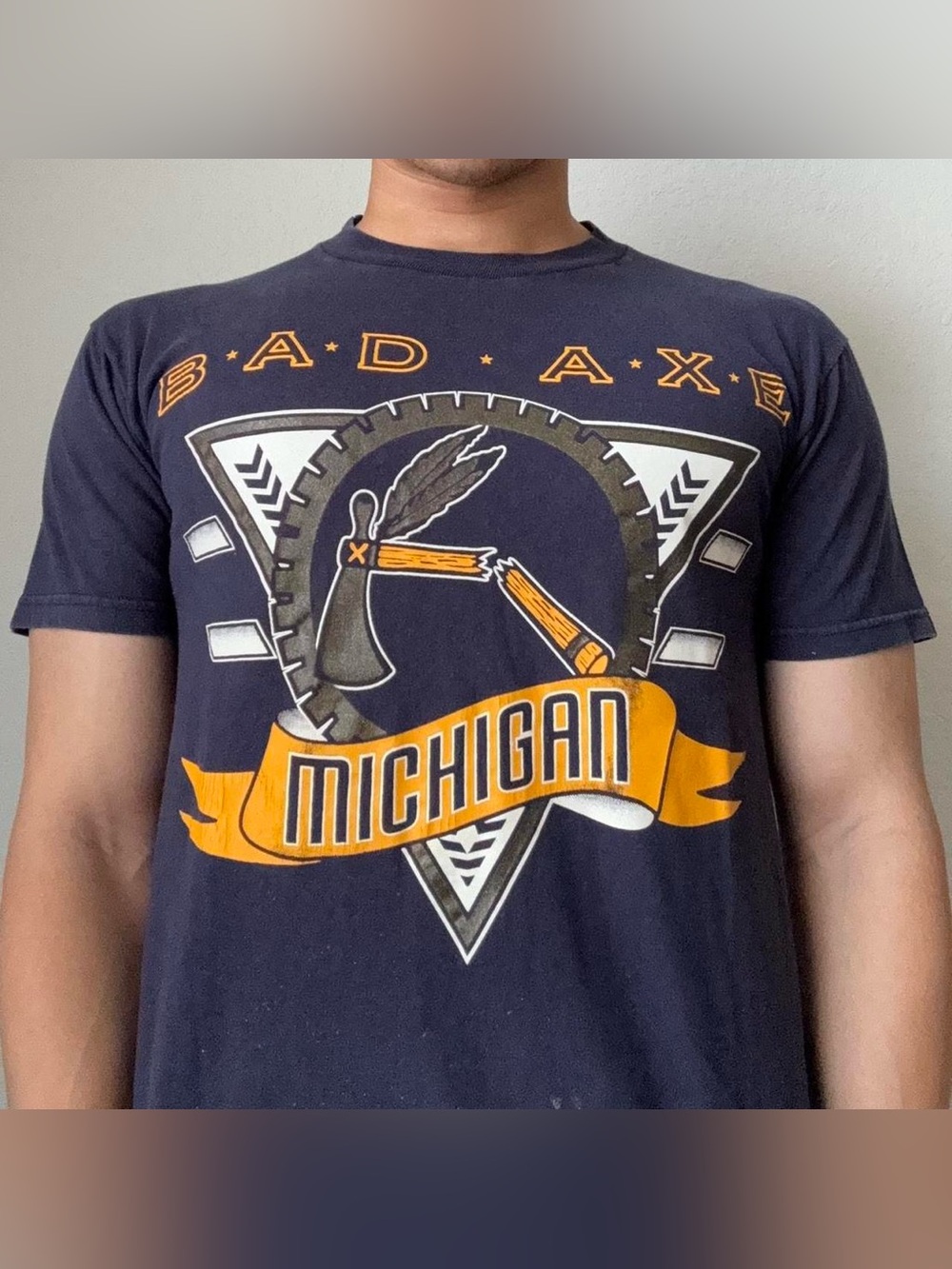 Vintage 1990s Bad Axe Michigan Graphics Tee Shirt